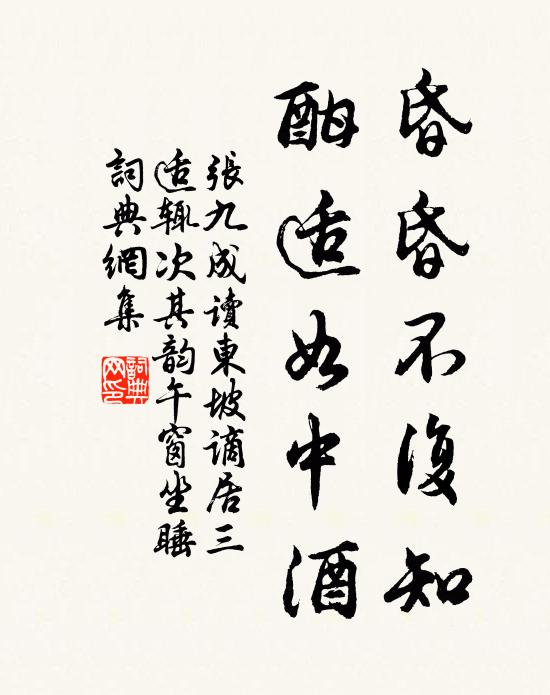 张九成昏昏不复知，酣适如中酒书法作品欣赏