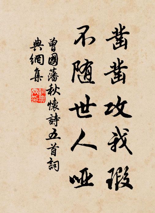 曾国藩凿凿攻我瑕，不随世人哑书法作品欣赏