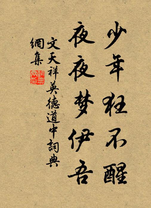 文天祥少年狂不醒，夜夜梦伊吾书法作品欣赏