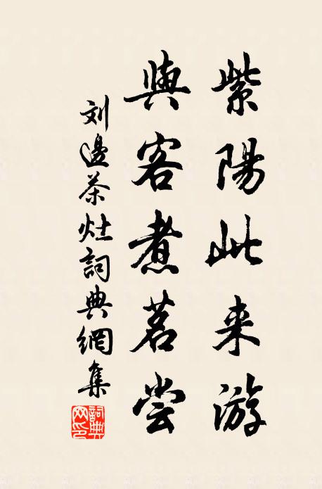 刘边紫阳此来游，与客煮茗尝书法作品欣赏