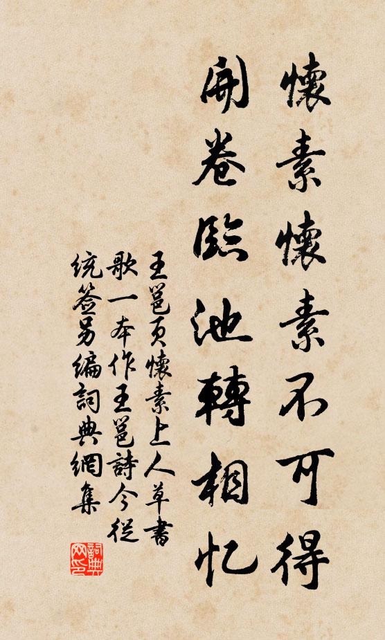 王邕页怀素怀素不可得，开卷临池转相忆书法作品欣赏