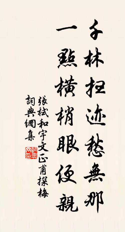 张栻千林扫迹愁无那，一点横梢眼便亲书法作品欣赏