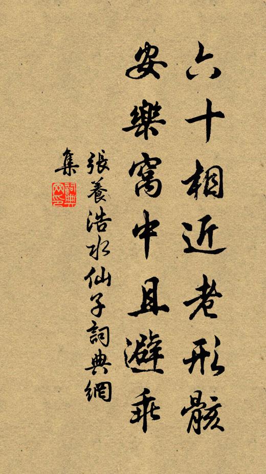 张养浩六十相近老形骸，安乐窝中且避乖书法作品欣赏
