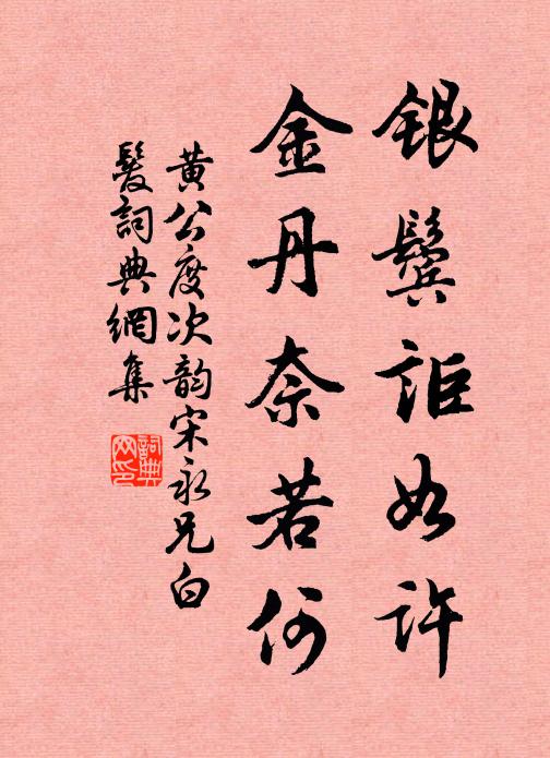 黄公度银鬓讵如许，金丹奈若何书法作品欣赏
