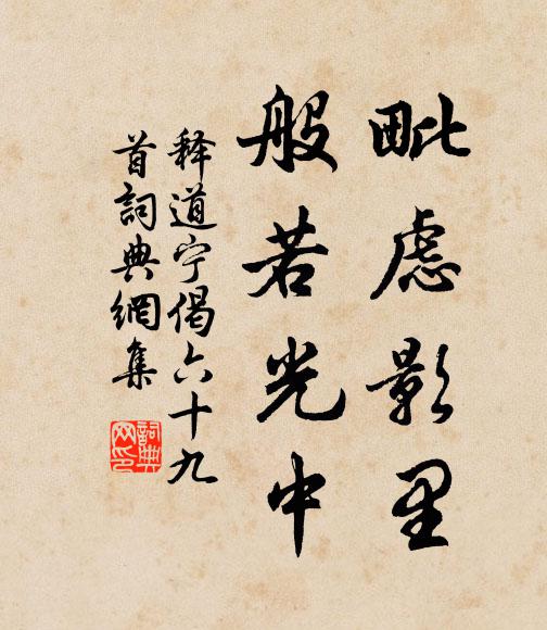 释道宁毗虑影里，般若光中书法作品欣赏