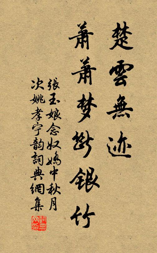 张玉娘楚云无迹，萧萧梦断银竹书法作品欣赏