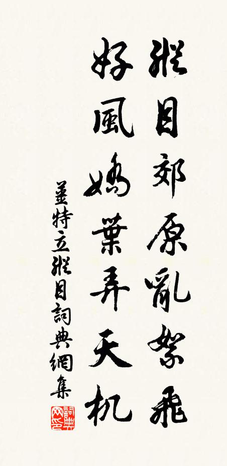 姜特立纵目郊原乱絮飞，好风娇叶弄天机书法作品欣赏