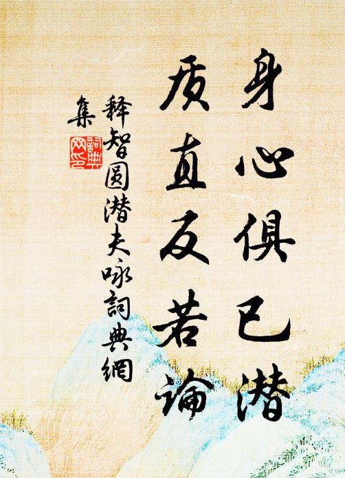释智圆身心俱已潜，质直反若论书法作品欣赏