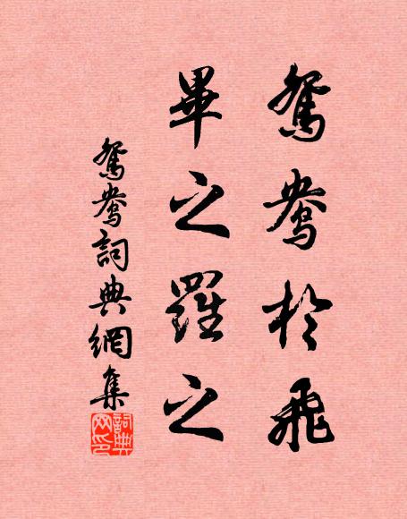 佚名鸳鸯于飞，毕之罗之书法作品欣赏
