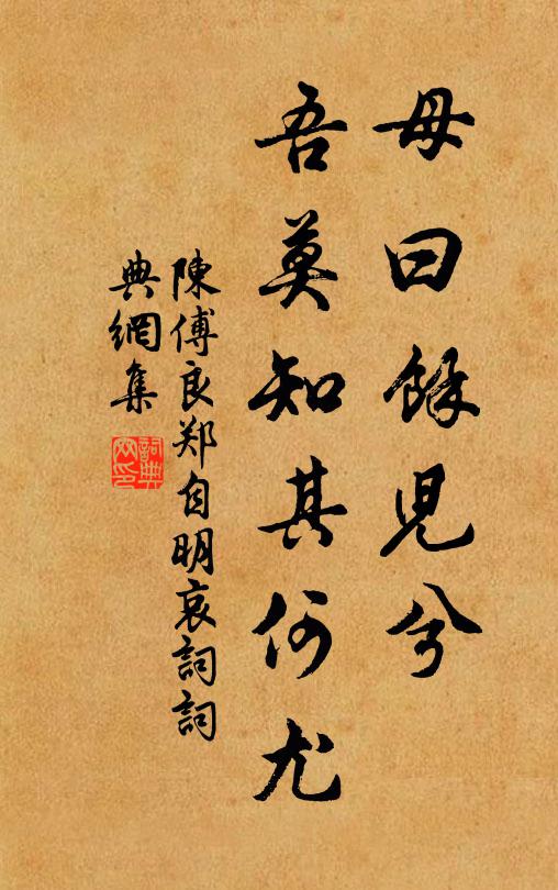 陈傅良母曰余儿兮，吾莫知其何尤书法作品欣赏