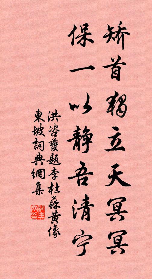 洪咨夔矫首独立天冥冥，保一以静吾清宁书法作品欣赏