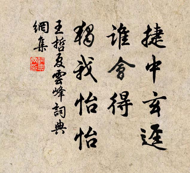 王哲捷中玄迳，谁会得、独我怡怡书法作品欣赏