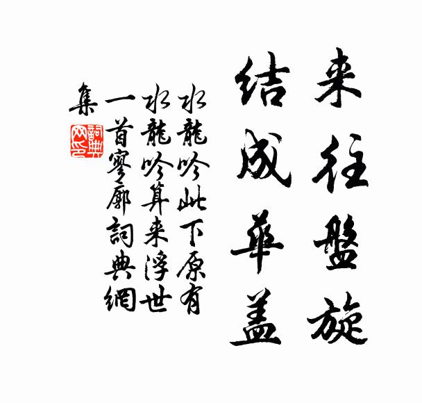 佚名来往盘旋，结成华盖书法作品欣赏