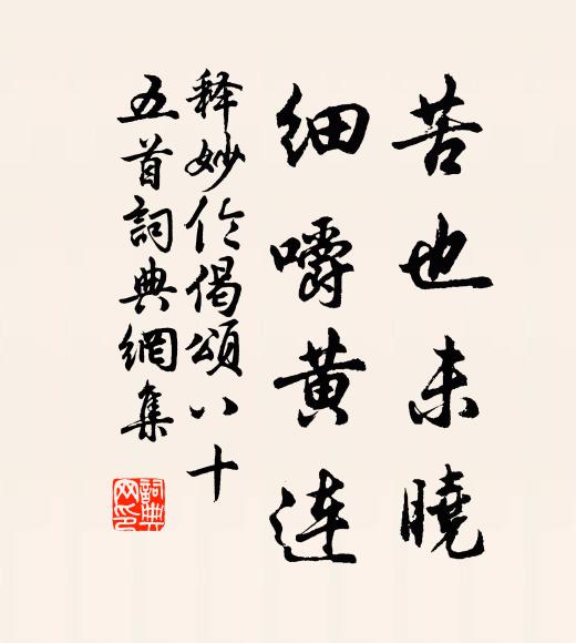 释妙伦苦也未晓，细嚼黄连书法作品欣赏