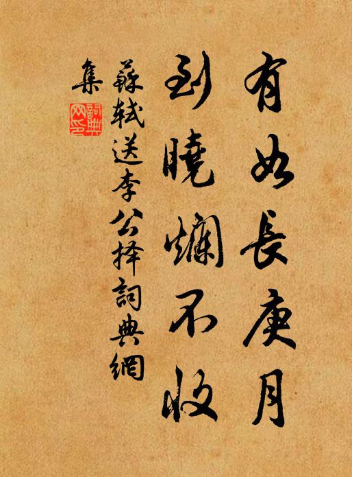 苏轼有如长庚月，到晓烂不收书法作品欣赏