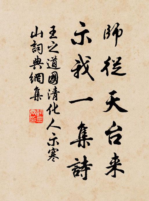 王之道师从天台来，示我一集诗书法作品欣赏