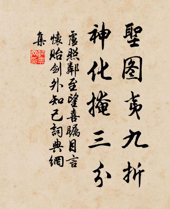卢照邻圣图夷九折，神化掩三分书法作品欣赏