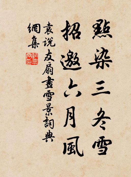袁说友点染三冬雪，招邀六月风书法作品欣赏