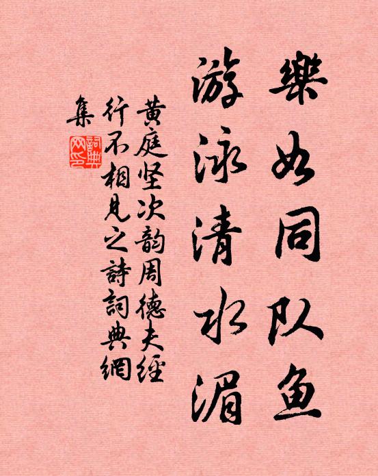 黄庭坚乐如同队鱼，游泳清水湄书法作品欣赏