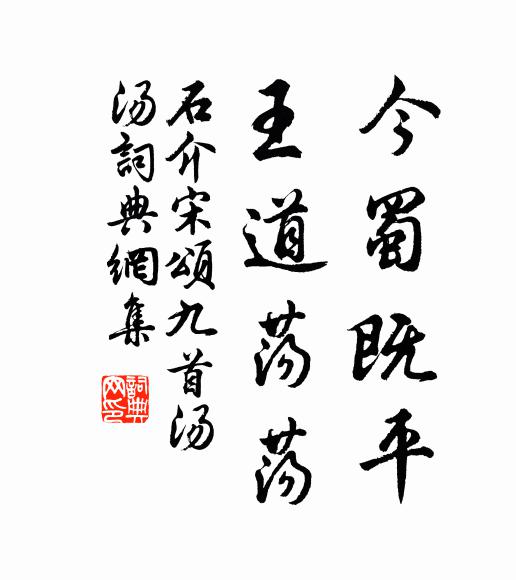 石介今蜀既平，王道荡荡书法作品欣赏