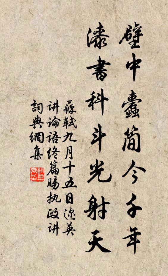 苏轼壁中蠹简今千年，漆书科斗光射天书法作品欣赏