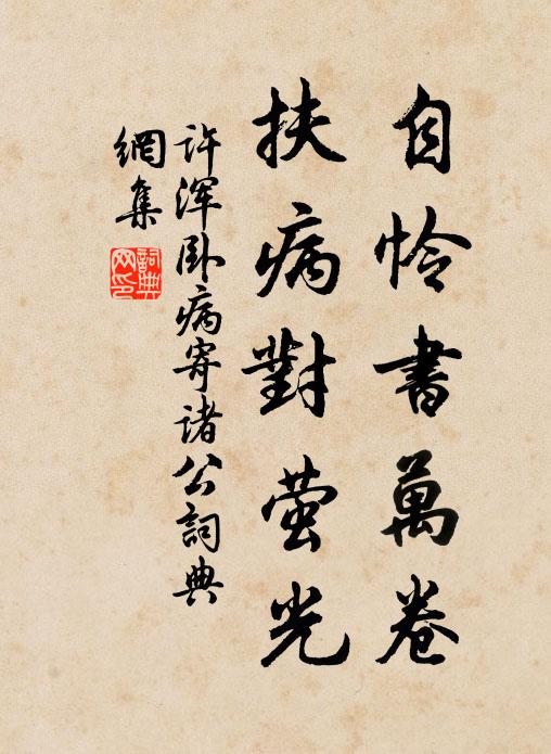 许浑自怜书万卷，扶病对萤光书法作品欣赏