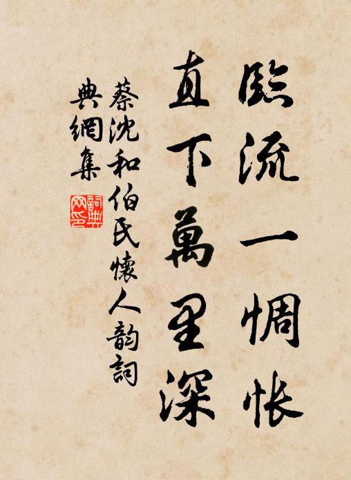 蔡沈临流一惆怅，直下万里深书法作品欣赏