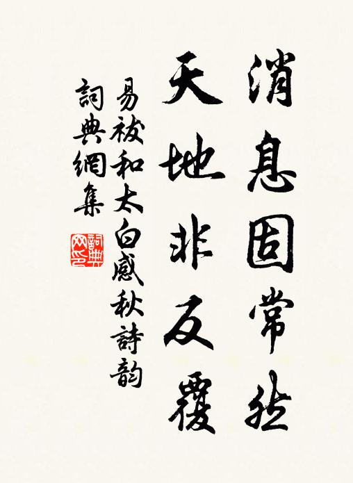 易祓消息固常然，天地非反覆书法作品欣赏
