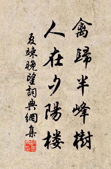 夏竦禽归半峰树，人在夕阳楼书法作品欣赏