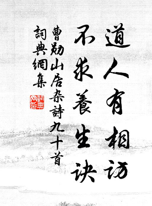 曹勋道人有相访，不求养生诀书法作品欣赏