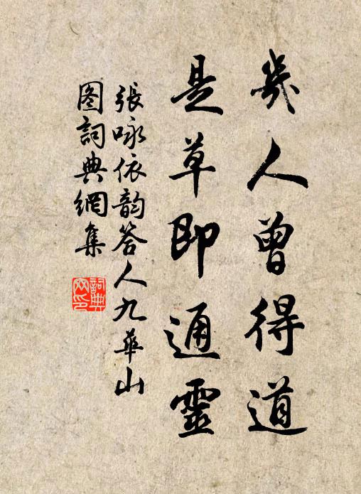 张咏几人曾得道，是草即通灵书法作品欣赏
