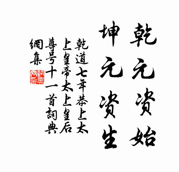 佚名乾元资始，坤元资生书法作品欣赏