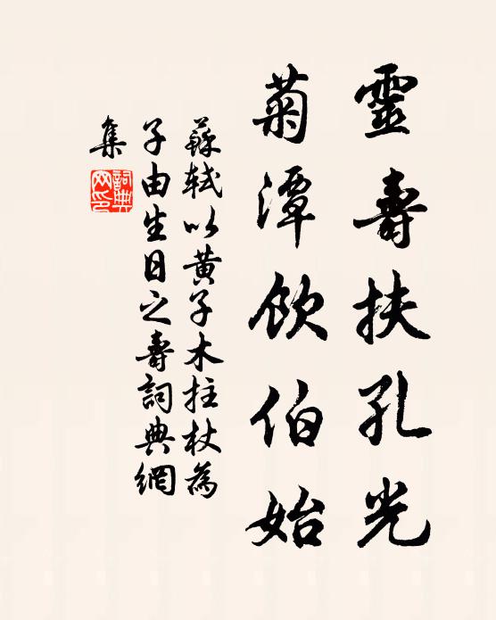 苏轼灵寿扶孔光,菊潭饮伯始书法作品欣赏