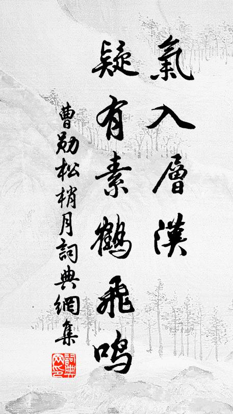 曹勋气入层汉，疑有素鹤飞鸣书法作品欣赏