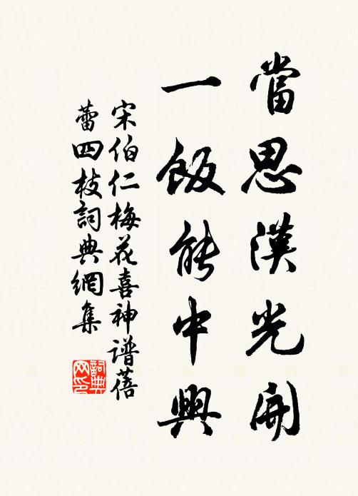 宋伯仁当思汉光开，一饭能中兴书法作品欣赏