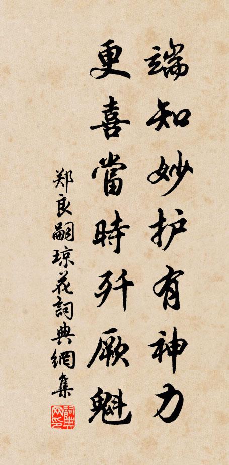 郑良嗣端知妙护有神力，更喜当时歼厥魁书法作品欣赏