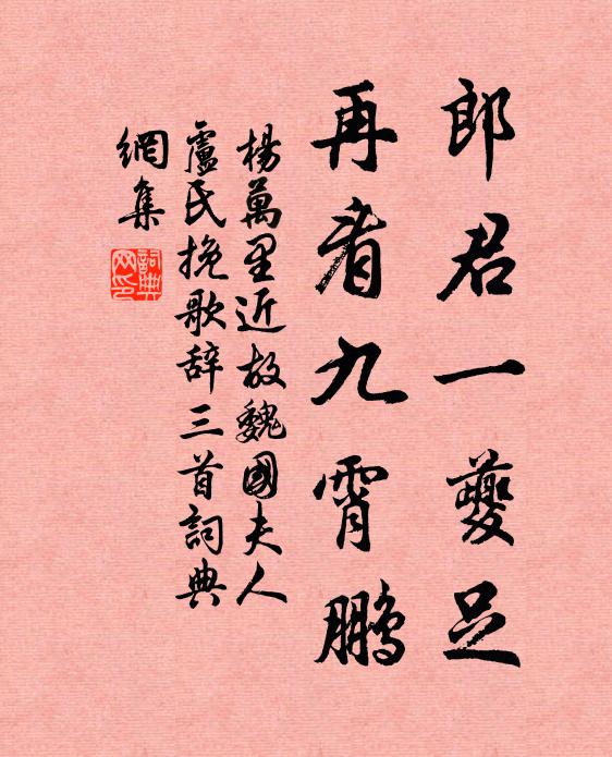 杨万里郎君一夔足，再看九霄鹏书法作品欣赏