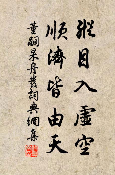 董嗣杲纵目入虚空，顺济皆由天书法作品欣赏