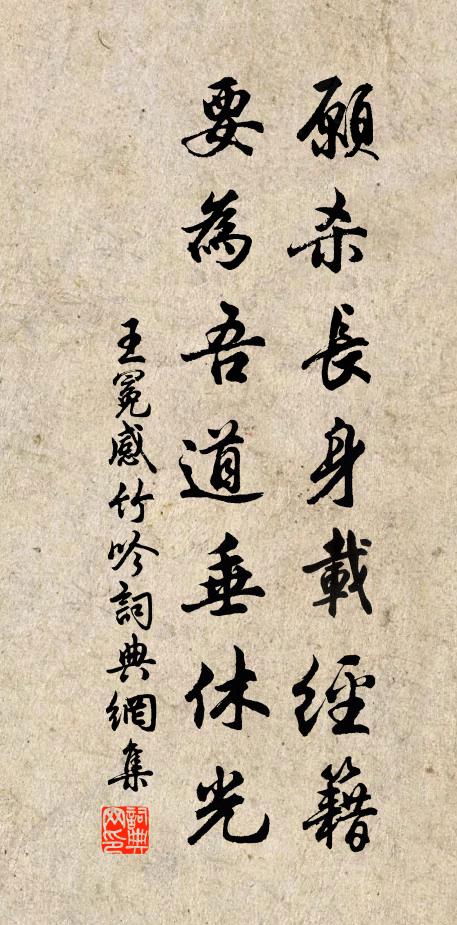 王冕愿杀长身载经籍，要为吾道垂休光书法作品欣赏
