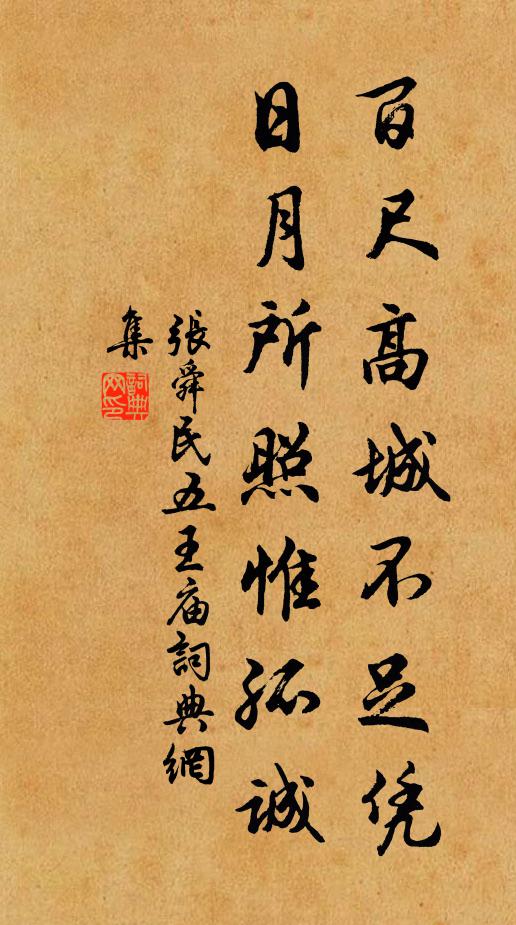 张舜民百尺高城不足凭，日月所照惟孤诚书法作品欣赏