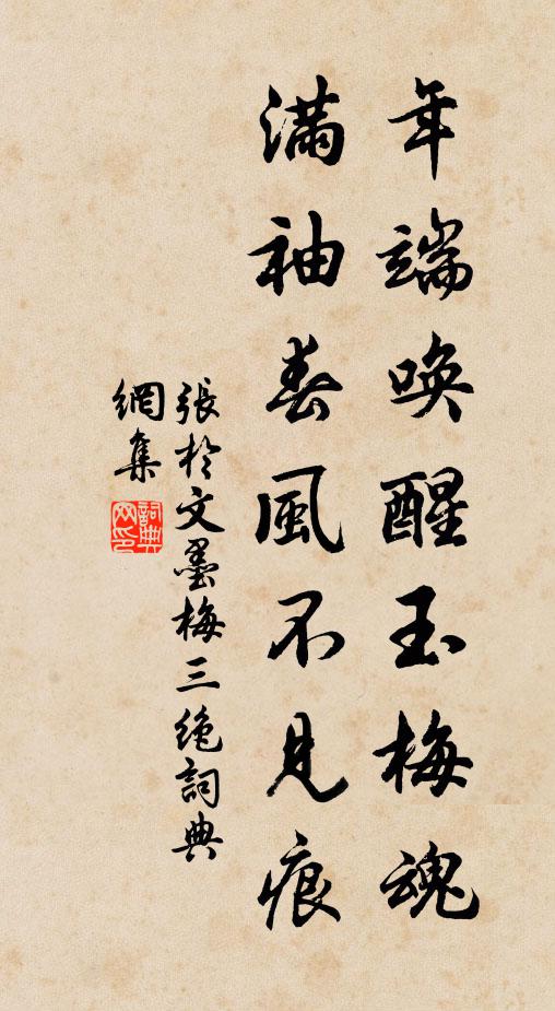 张于文年端唤醒玉梅魂，满袖春风不见痕书法作品欣赏