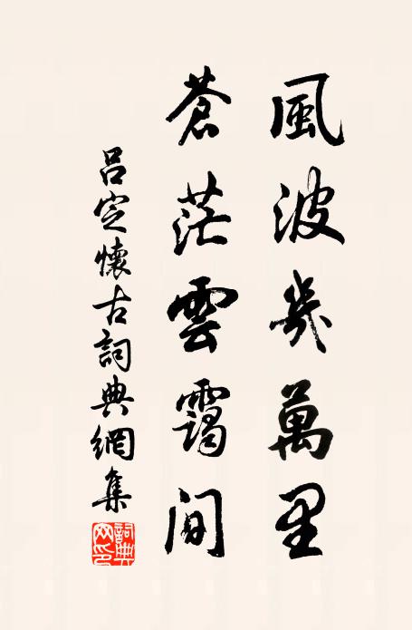 吕定风波几万里,苍茫云霭间书法作品欣赏