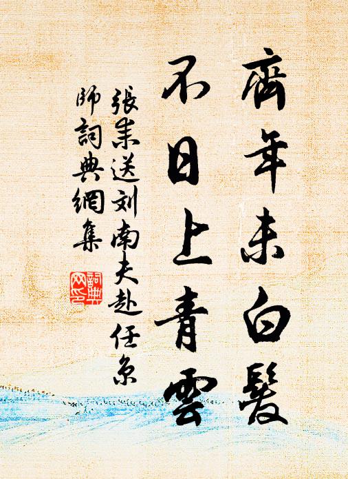 张耒齐年未白发，不日上青云书法作品欣赏