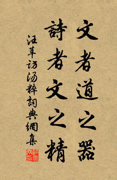 汪莘文者道之器,诗者文之精书法作品欣赏