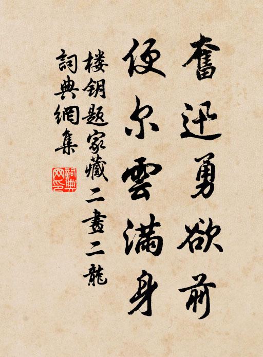 楼钥奋迅勇欲前，便尔云满身书法作品欣赏