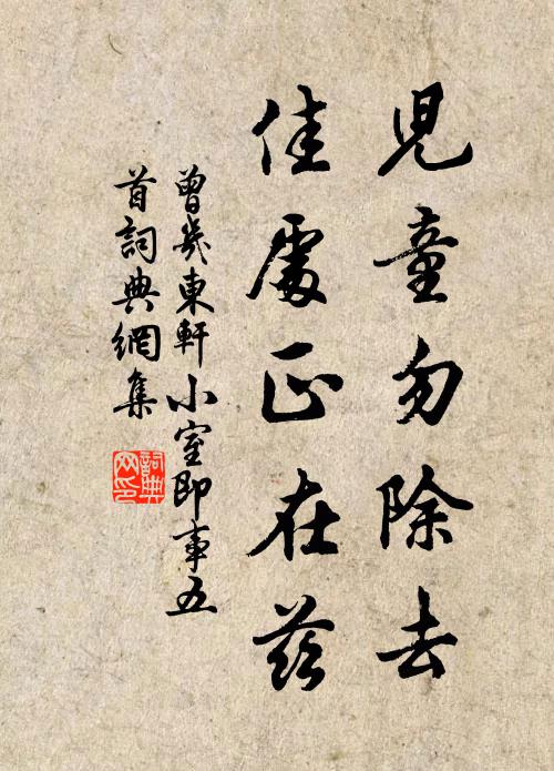 曾几儿童勿除去，佳处正在兹书法作品欣赏