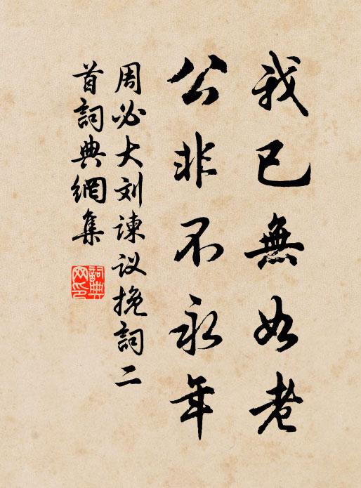 周必大我已无如老，公非不永年书法作品欣赏