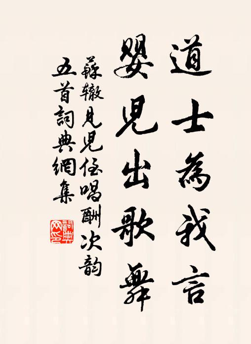 苏辙道士为我言，婴儿出歌舞书法作品欣赏