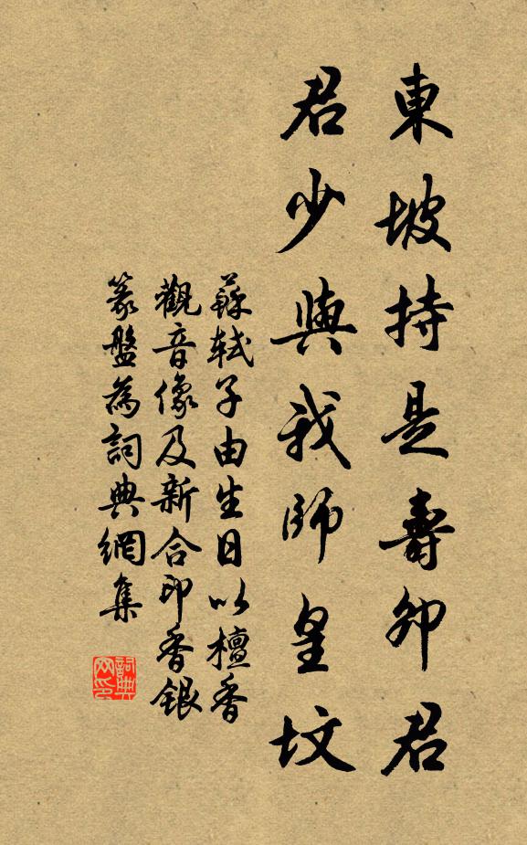 苏轼东坡持是寿卯君，君少与我师皇坟书法作品欣赏