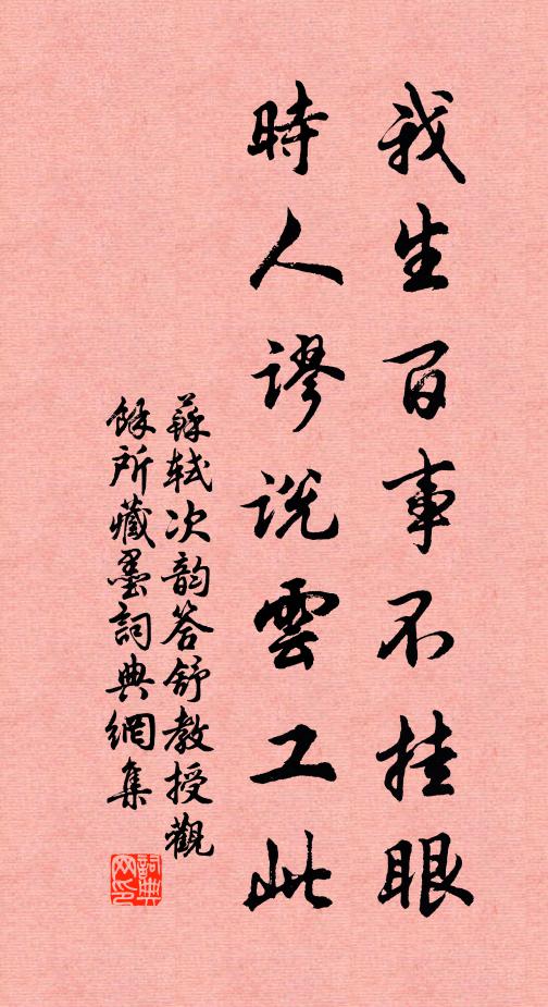 苏轼我生百事不挂眼，时人谬说云工此书法作品欣赏